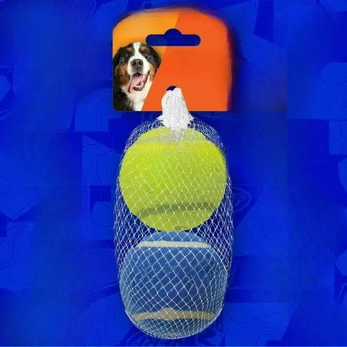 Squeak Tennis Ball Dog Toy, 2 Pack
