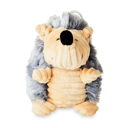 Gray Hedgehog Plush Dog Toy