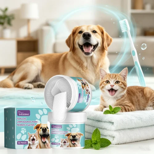 Pet Dental Cleaning Wipes for Teeth & Gums