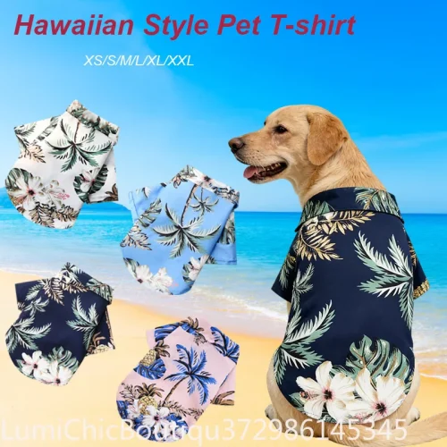 Hawaiian Beach Style Summer Dog Shirt