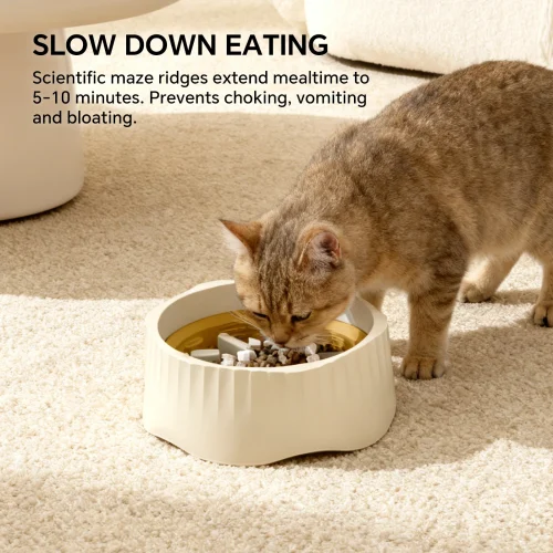 Pet Dual-Purpose Slow-Feeding Bowl